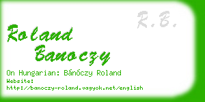 roland banoczy business card